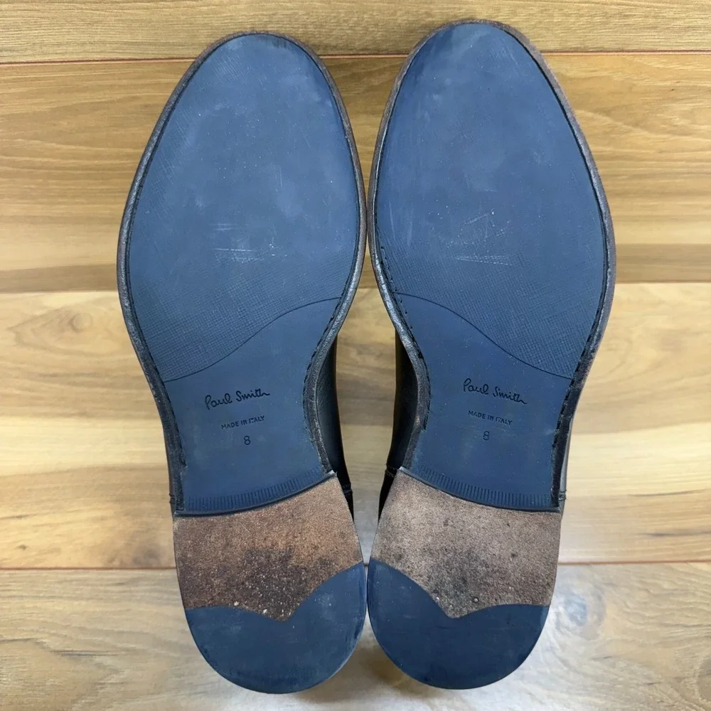 PAUL SMITH Chelsea Boots Mens US 9 UK 8 EU‎ 42 Black Leather Ankle Boots
